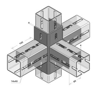 MODFRAME 100 Angle Coupler 180