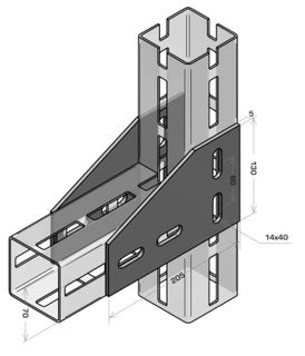 MODFRAME 100 Corner Plate (Use in Pairs)