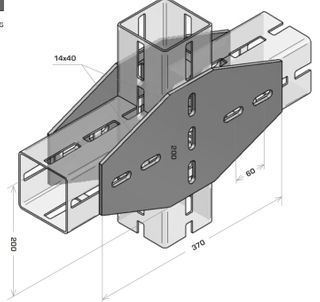 MODFRAME 100 Cross Plate (Use in Pairs)