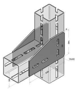 MODFRAME 80 Corner Plate (Use in Pairs)