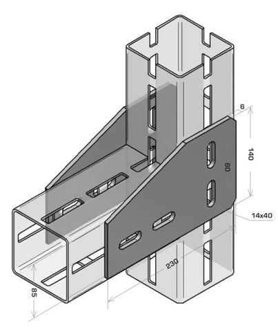 MODFRAME 80 Corner Plate (Use in Pairs)