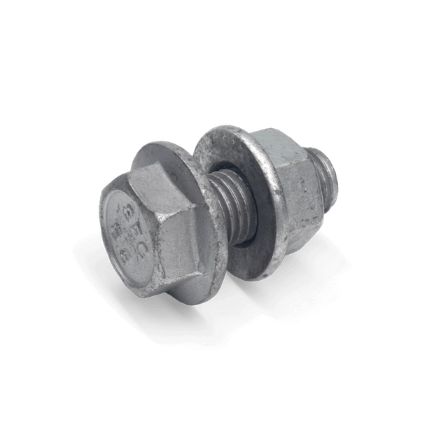 M12X30 Flanged Purlin Bolt & Nut 8.8 Galv