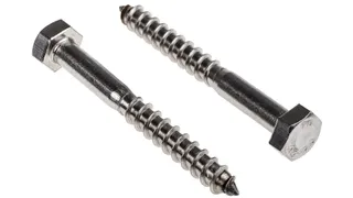 M10x50 Hex Head Coach Screw SS316