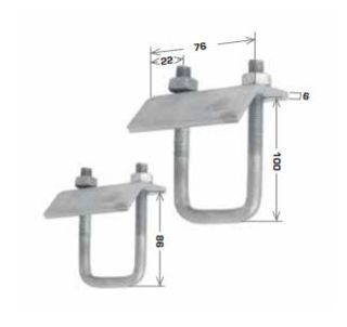 Beam Clamp Adjustable 76x86mm Galv (U-Bolt Only)
