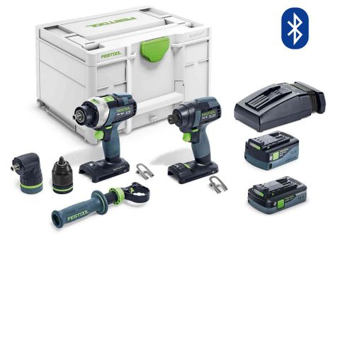 Festool Cordless Quadrive TPC18/4 Drill & TID18 Impact Driver Set