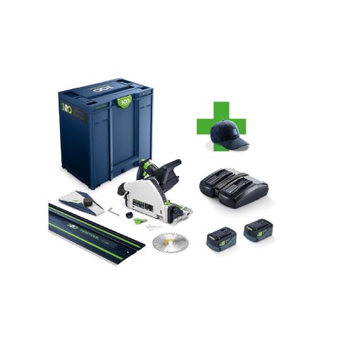 TSC 55 Cordless Saw Limited Edition 100year 2 Batteries Duo Charger & 1400 Rail