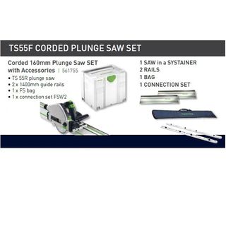 TS 55 F EBQ, 2 x 1400 rails, 1 x Rail bag & Connection set FSV/2
