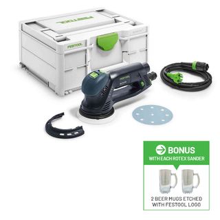 Festool 125mm Rotex Sander RO 125 FEQ with free beer mugs