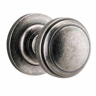 KNOB ON ROSE DISTRESSED NICKEL