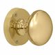 KNOB ON ROSE UNLACQUERED BRASS