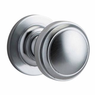 KNOB ON ROSE BRUSHED CHROME