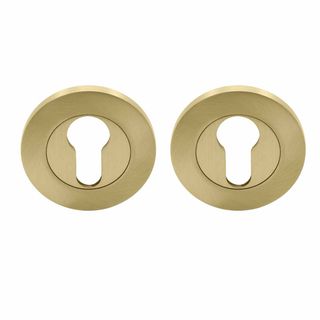 ESCUTCHEONS & TURNS MATT SATIN BRASS