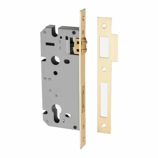 RESIDENTIAL MORTICE LOCKS BRUSHED GOLD