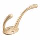 HAT-COAT ROBE HOOKS SATIN BRASS