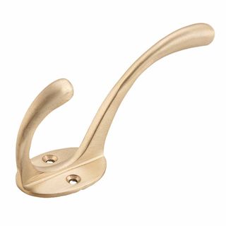 HAT-COAT ROBE HOOKS SATIN BRASS