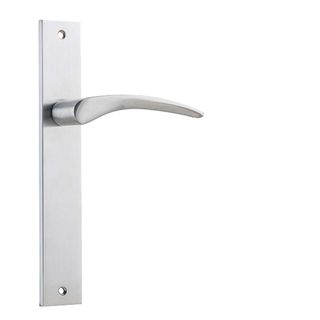 LEVER ON PLATE SATIN CHROME