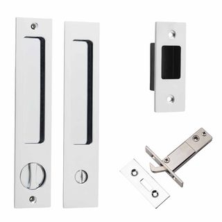 SLIDING DOOR PRIVACY SETS CHROME PLATE