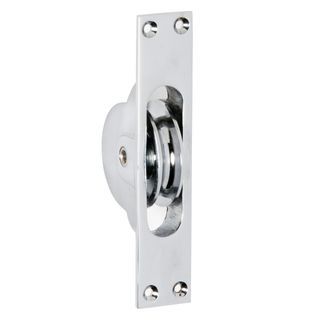 SASH WINDOW PULLEY CHROME PLATE