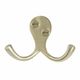 HAT-COAT ROBE HOOKS UNLACQUERED SATIN BRASS