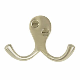 HAT-COAT ROBE HOOKS UNLACQUERED SATIN BRASS