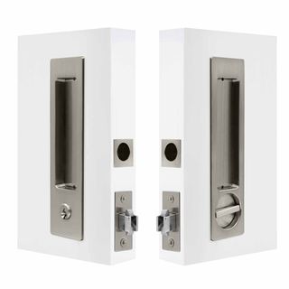SLIDING DOOR LOCKSETS BRUSHED NICKEL