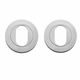 OVAL CYLINDER ESCUTCHEONS BRUSHED CHROME