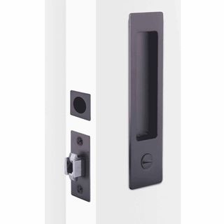 SLIDING DOOR PRIVACY SETS SATIN GRAPHITE