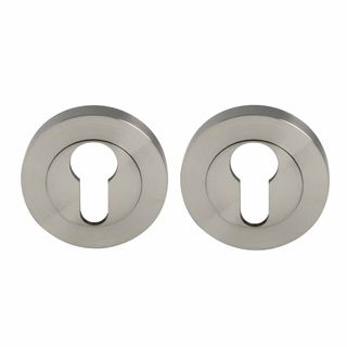 EURO CYLINDER ESCUTCHEONS BRUSHED NICKEL