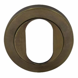 OVAL CYLINDER ESCUTCHEONS OIL RUBBED BRONZE