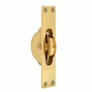 SASH WINDOW PULLEY UNLACQUERED BRASS