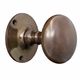 KNOB ON ROSE ANTIQUE BRONZE