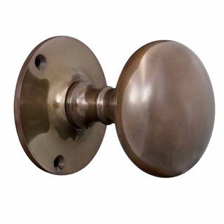 KNOB ON ROSE ANTIQUE BRONZE