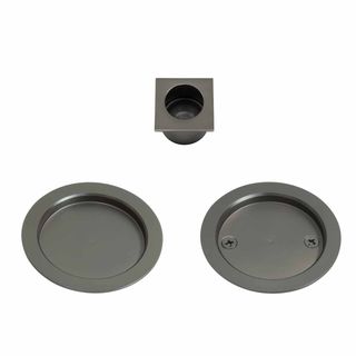 SLIDING DOOR PASSAGE SET GRAPHITE NICKEL