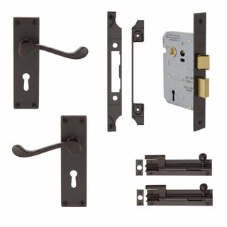 LATCHING LOCK KITS VINTAGE BRONZE
