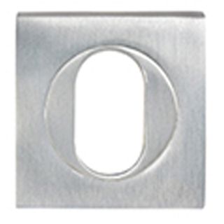 OVAL CYLINDER ESCUTCHEONS SATIN NICKEL