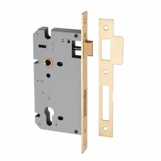 RESIDENTIAL MORTICE LOCKS BRUSHED BRASS