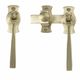 FRENCH DOOR FASTENERS UNLACQUERED SATIN BRASS