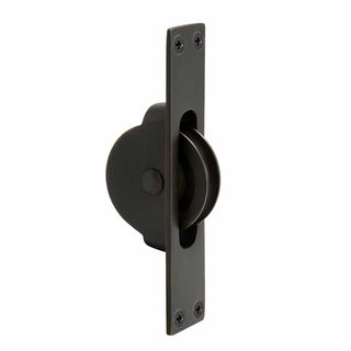 SASH WINDOW PULLEY DARK ROMAN BRASS