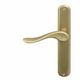 LEVER ON PLATE RUMBLED BRASS