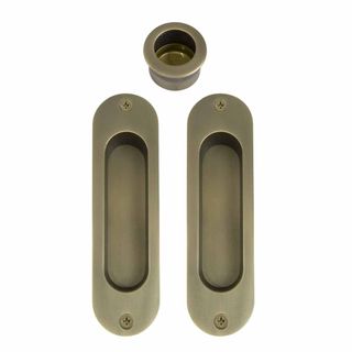 SLIDING DOOR PASSAGE SET ROMAN BRASS