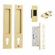 SLIDING DOOR LOCKSETS BRUSHED GOLD