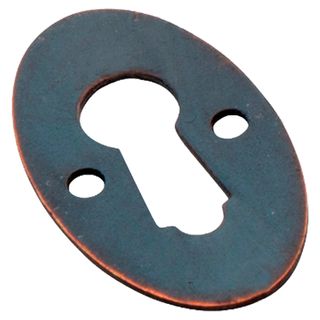 CUPBOARD LOCK ESCUTCHEONS ANTIQUE COPPER