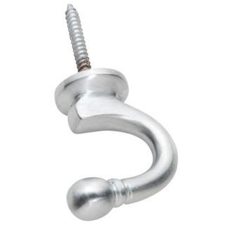 CURTAIN TIE BACK HOOKS SATIN CHROME