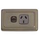 FLAT PLATE SOCKET ANTIQUE BRASS-BROWN