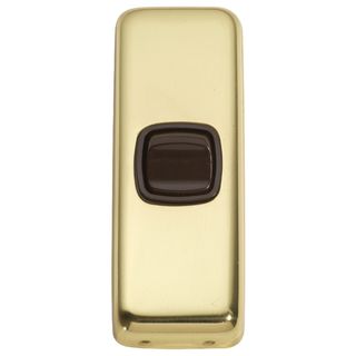 FLAT PLATE ROCKER RANGE POLISHED BRASS-BROWN