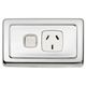 FLAT PLATE SOCKET CHROME PLATE-WHITE