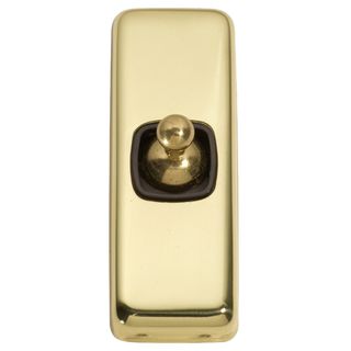 FLAT PLATE TOGGLE RANGE POLISHED BRASS-BROWN