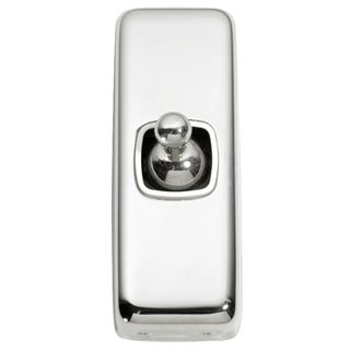 FLAT PLATE TOGGLE CHROME PLATE-WHITE