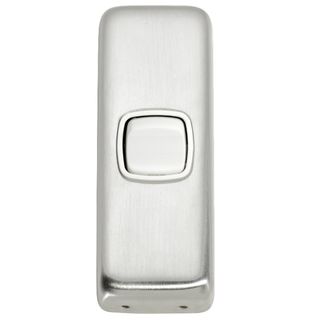 FLAT PLATE ROCKER SATIN CHROME-WHITE