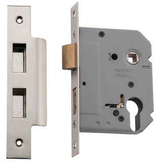 RESIDENTIAL MORTICE LOCKS SATIN NICKEL